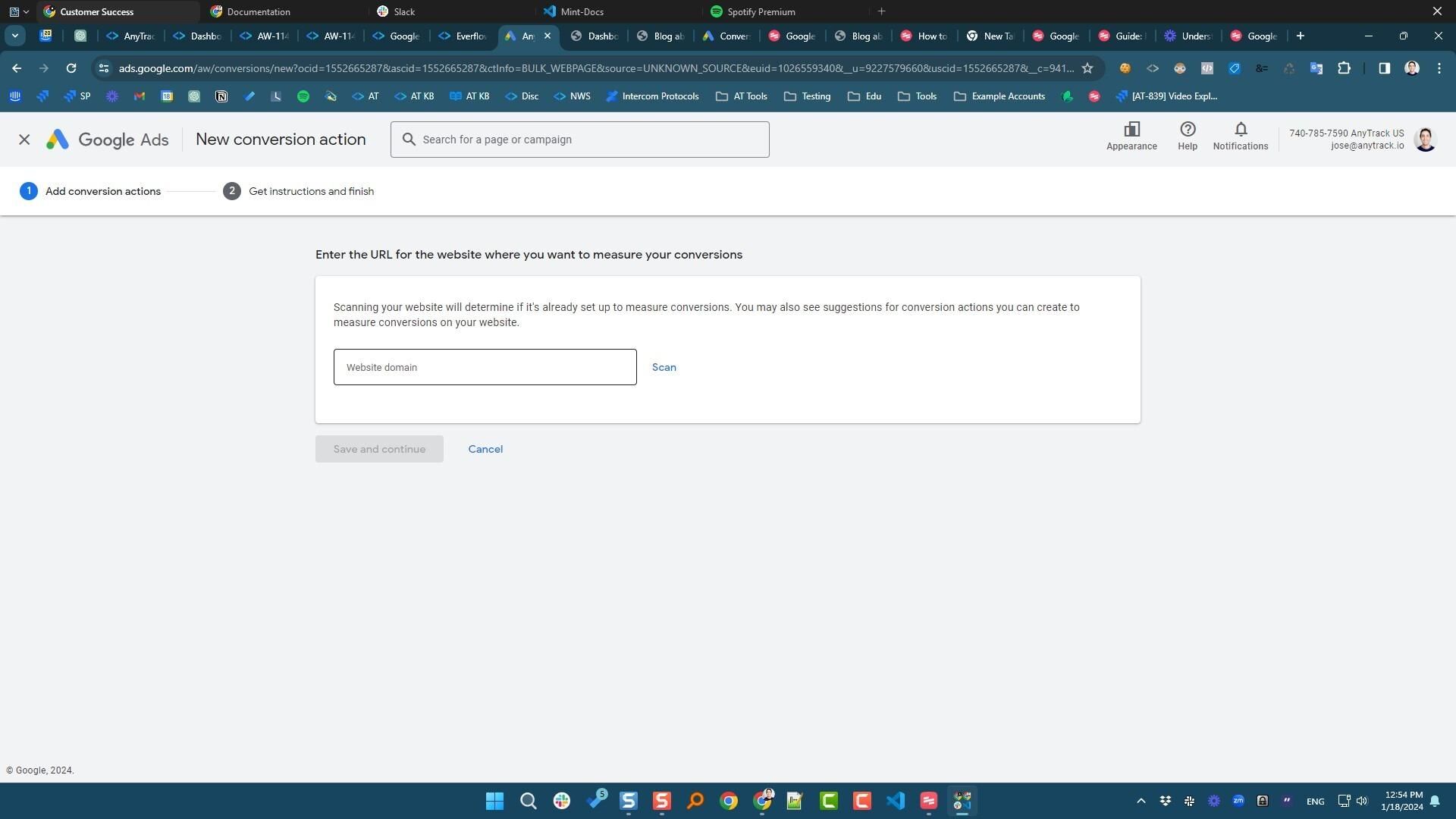enter the url of the website where you have published the affiliate links and click on scan