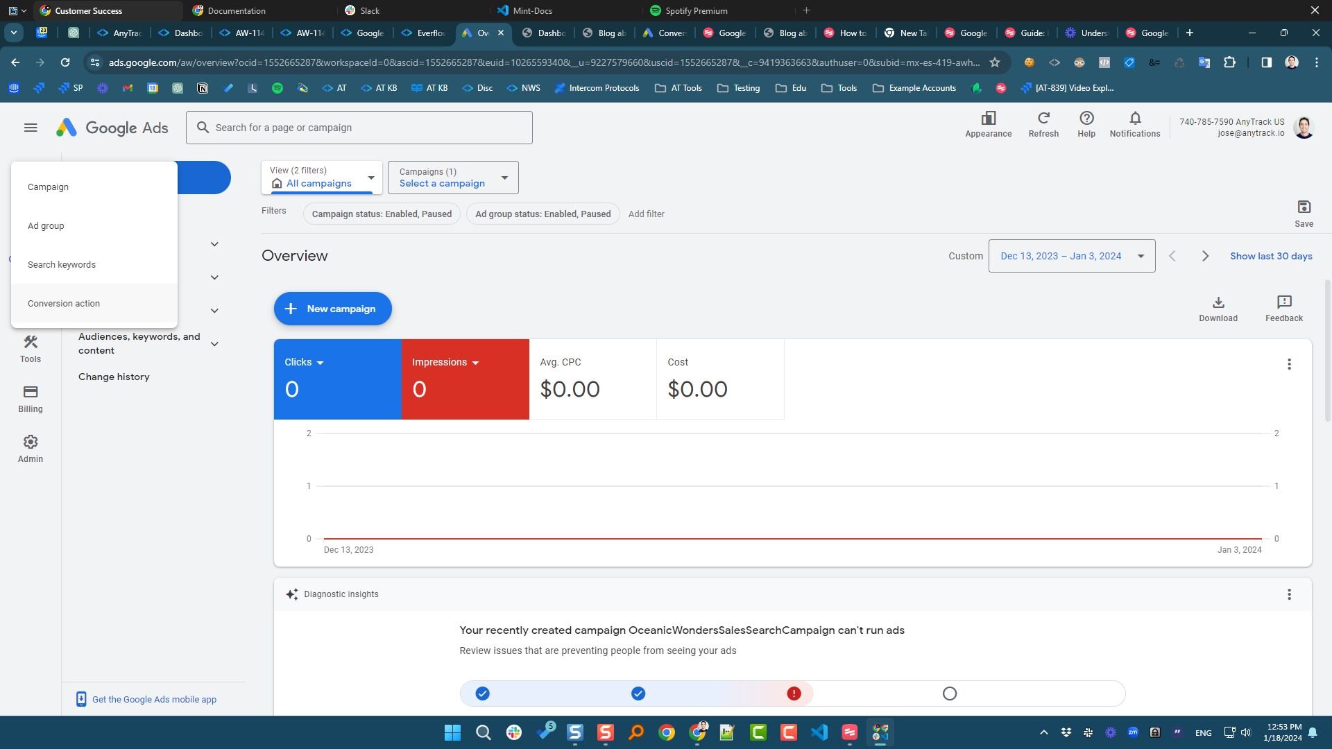 select conversion action