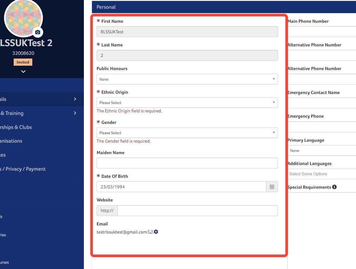 How to Update your Details