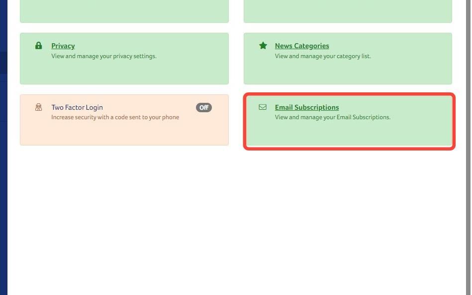 How to Set your Email Subscription Preferences