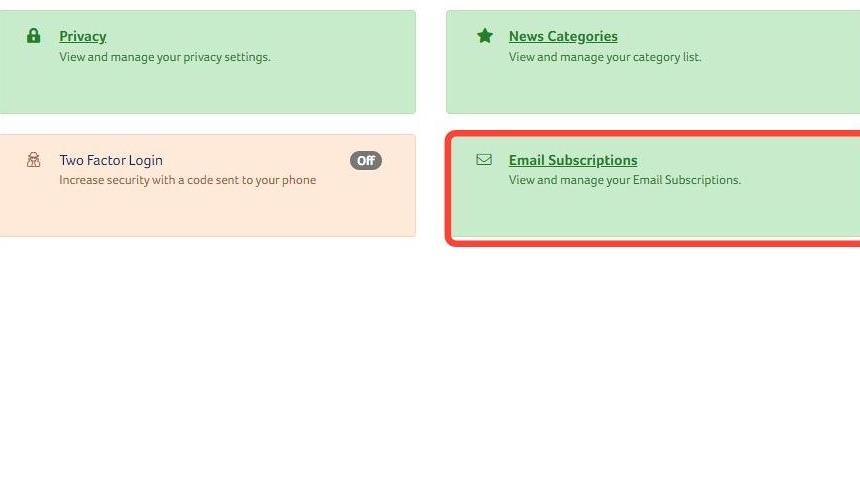 How to Set your Email Subscription Preferences