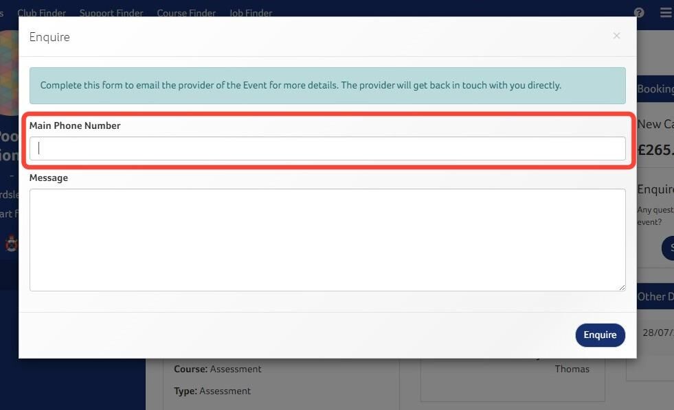 How to Enquire About and Book a Course