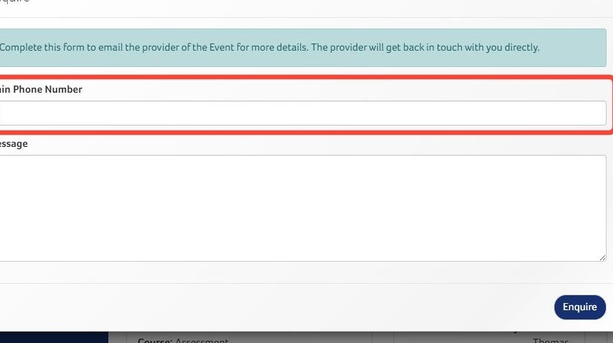 How to Enquire About and Book a Course