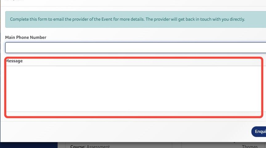 How to Enquire About and Book a Course