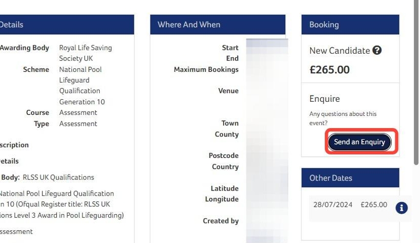How to Enquire About and Book a Course