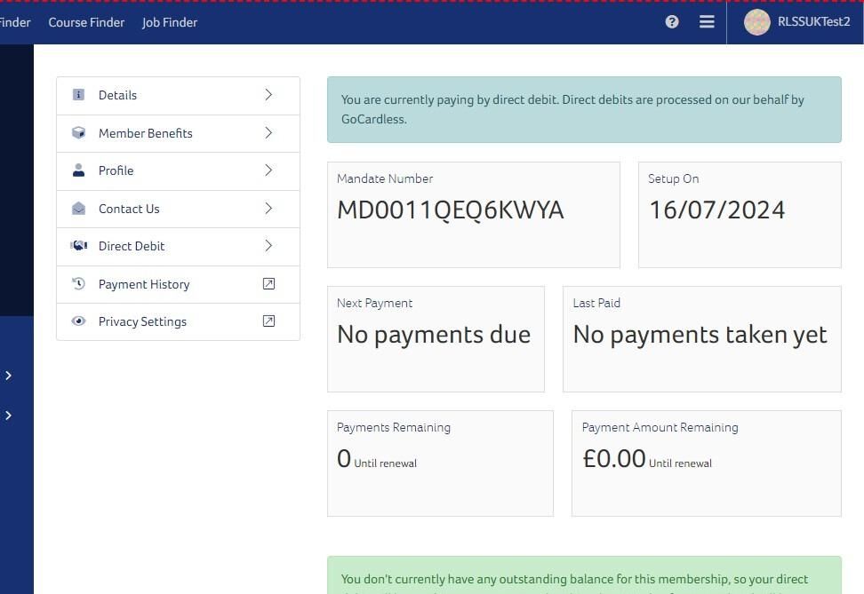 How to Setup a Direct Debit for Membership