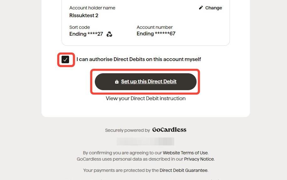 How to Setup a Direct Debit for Membership