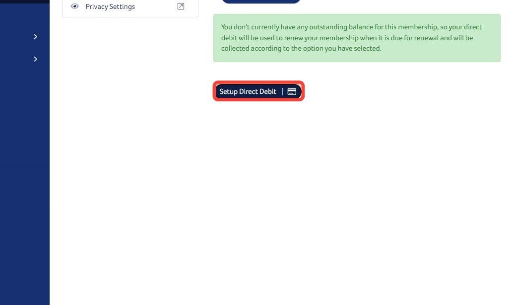 How to Setup a Direct Debit for Membership