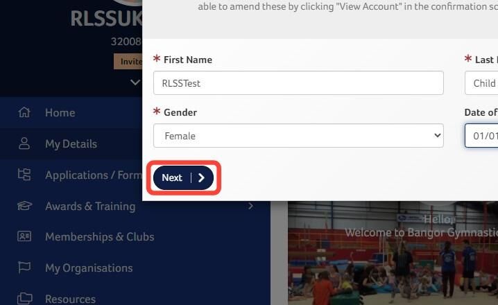 Creating an RLSS UK Account for Children