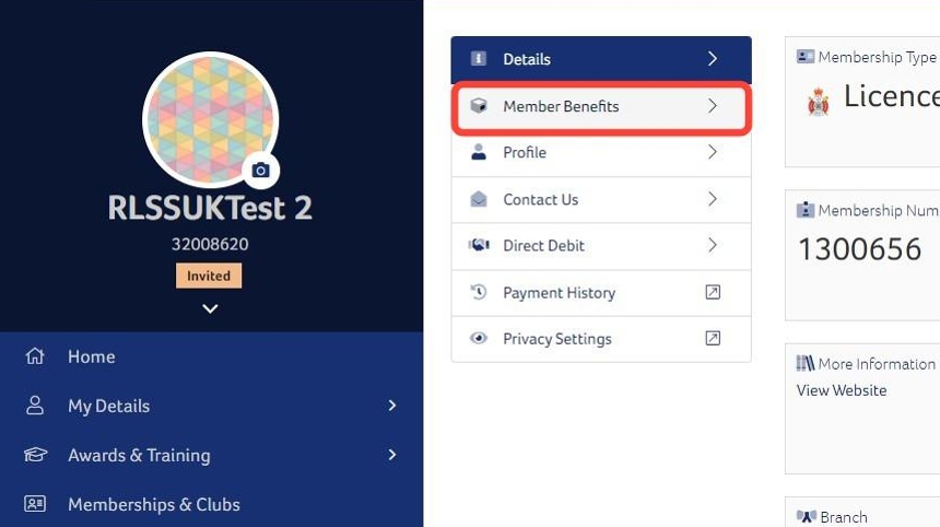 How to View your Membership Benefits