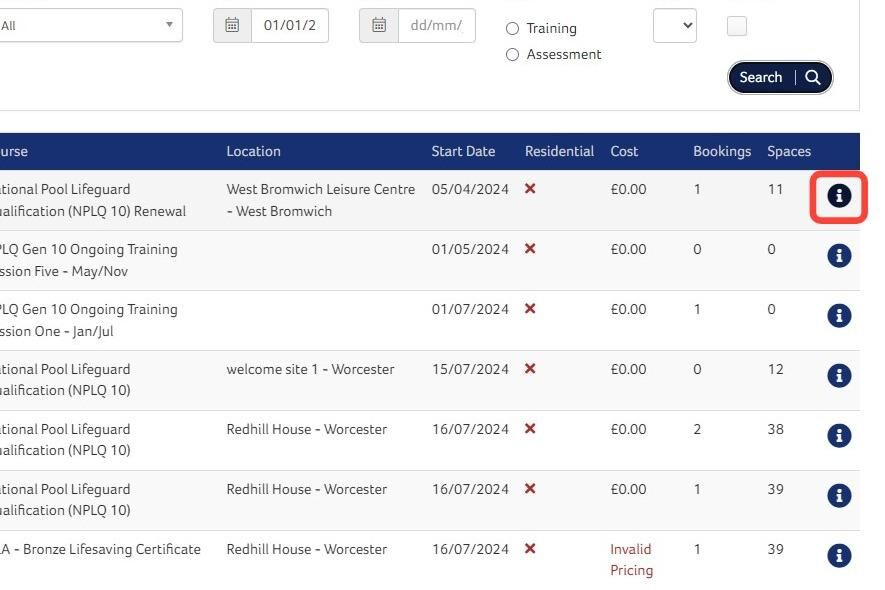 How to View Courses/Assessments (taken place at my Approved Training Centre (ATC)/ Provider (ATP))
