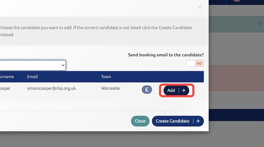 How to Add Candidates onto Courses