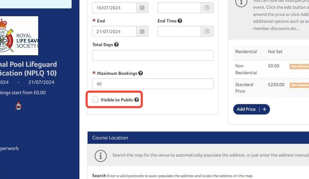 How to advertise a course