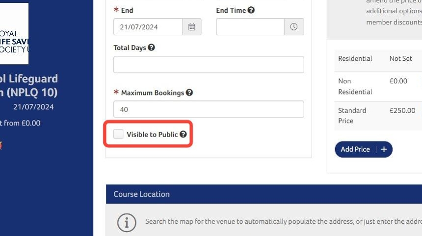 How to advertise a course