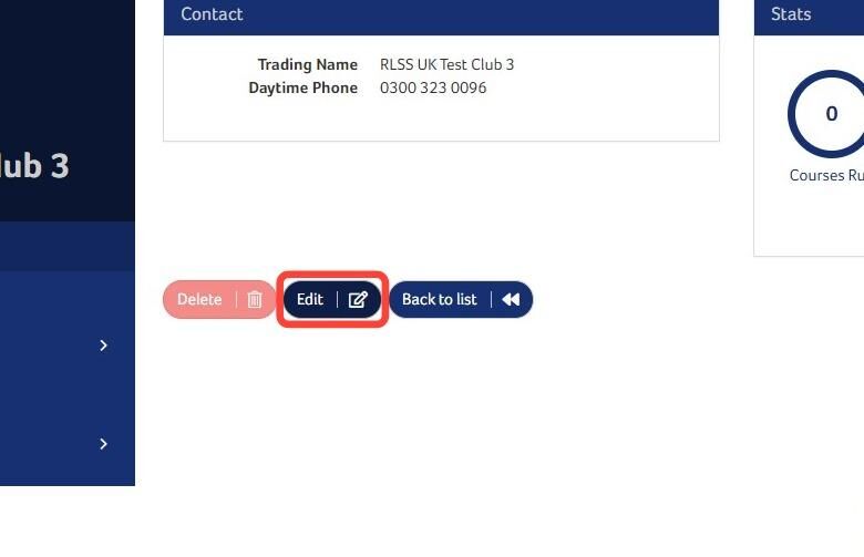 How to Check and Edit your Approved Training Centre (ATC) / Provider (ATP) or Club Details
