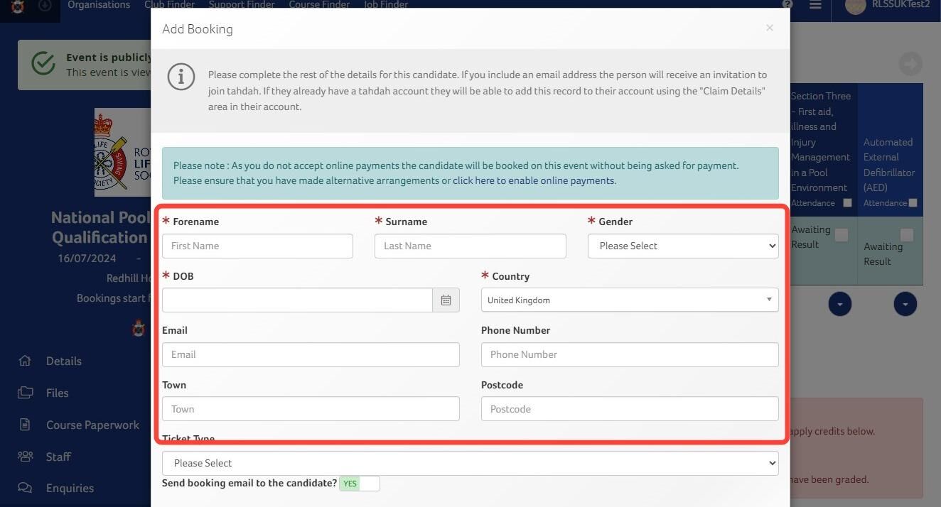 How to Add Candidates onto Courses