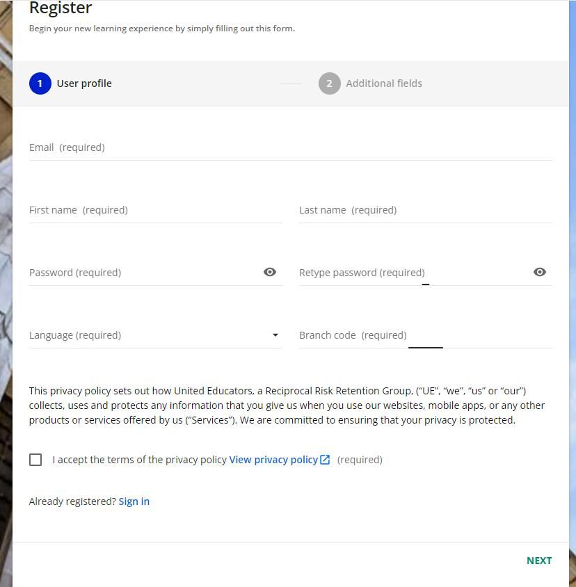Registration Form