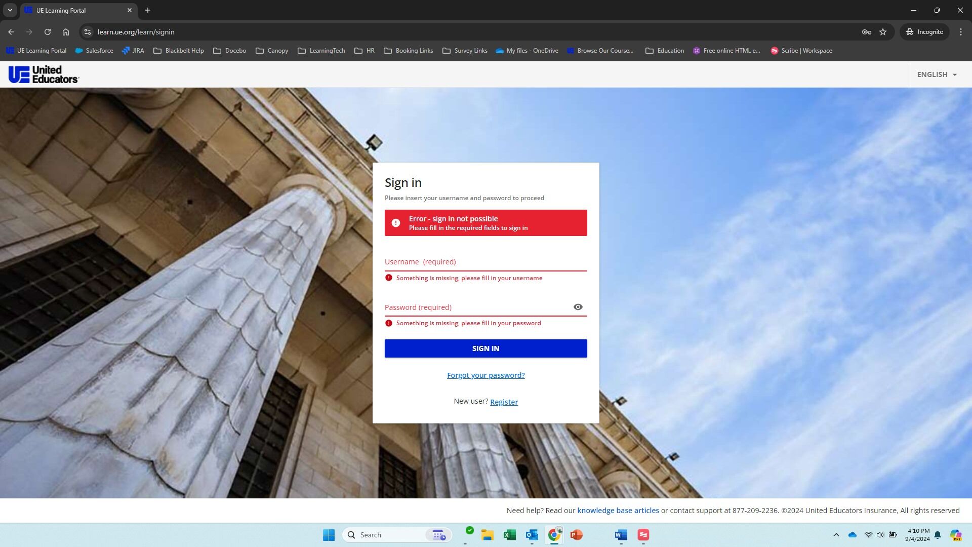 Forgot Password Link