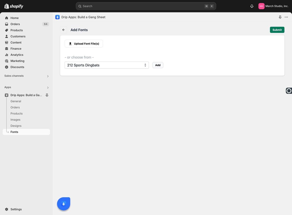 Add Selected Font