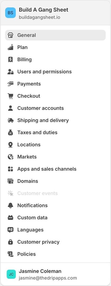 General Tab Access
