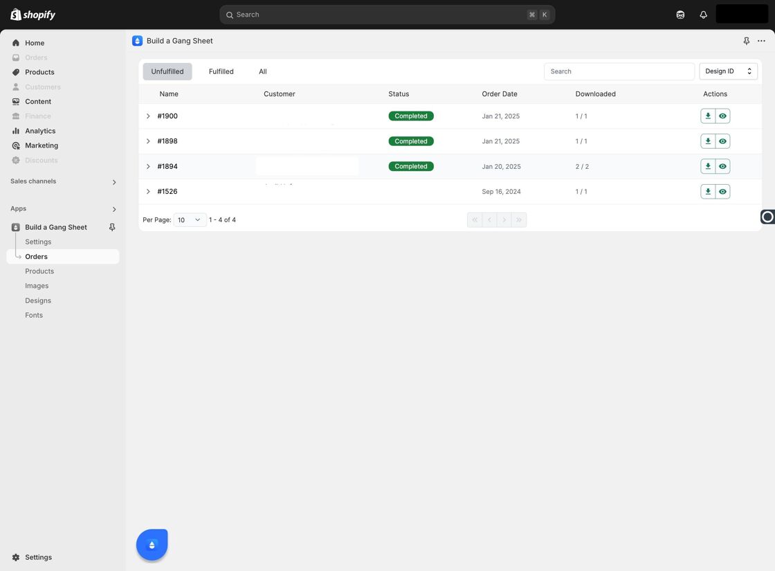 Find Shopify Orders