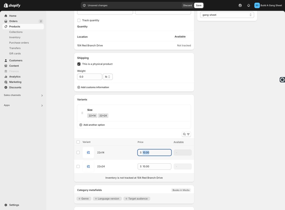 Create Prices