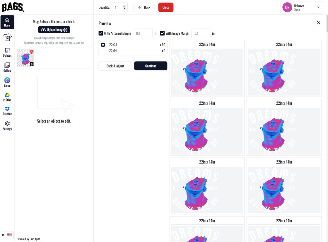 Gang Sheet Fit Options