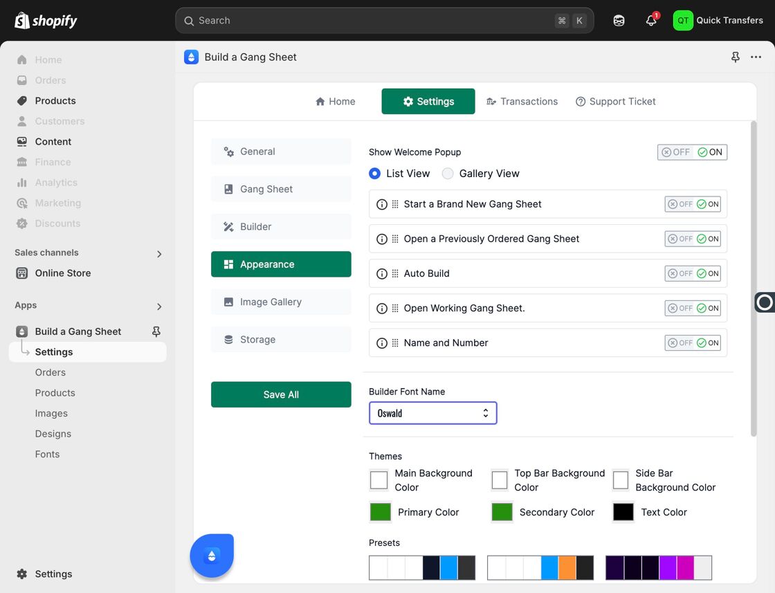 Change Builder Font