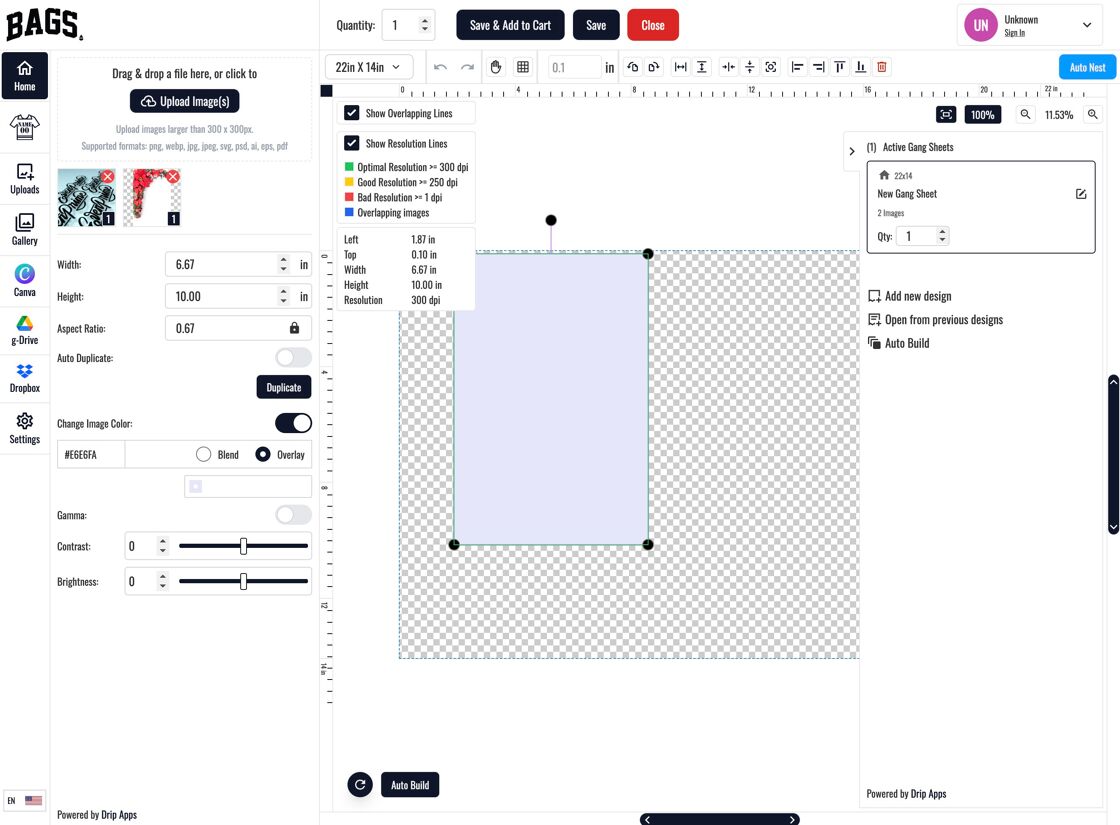 Custom Overlay Board Preview