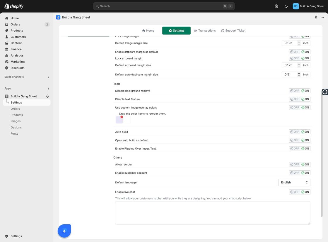 Open Auto Build As Default Toggle