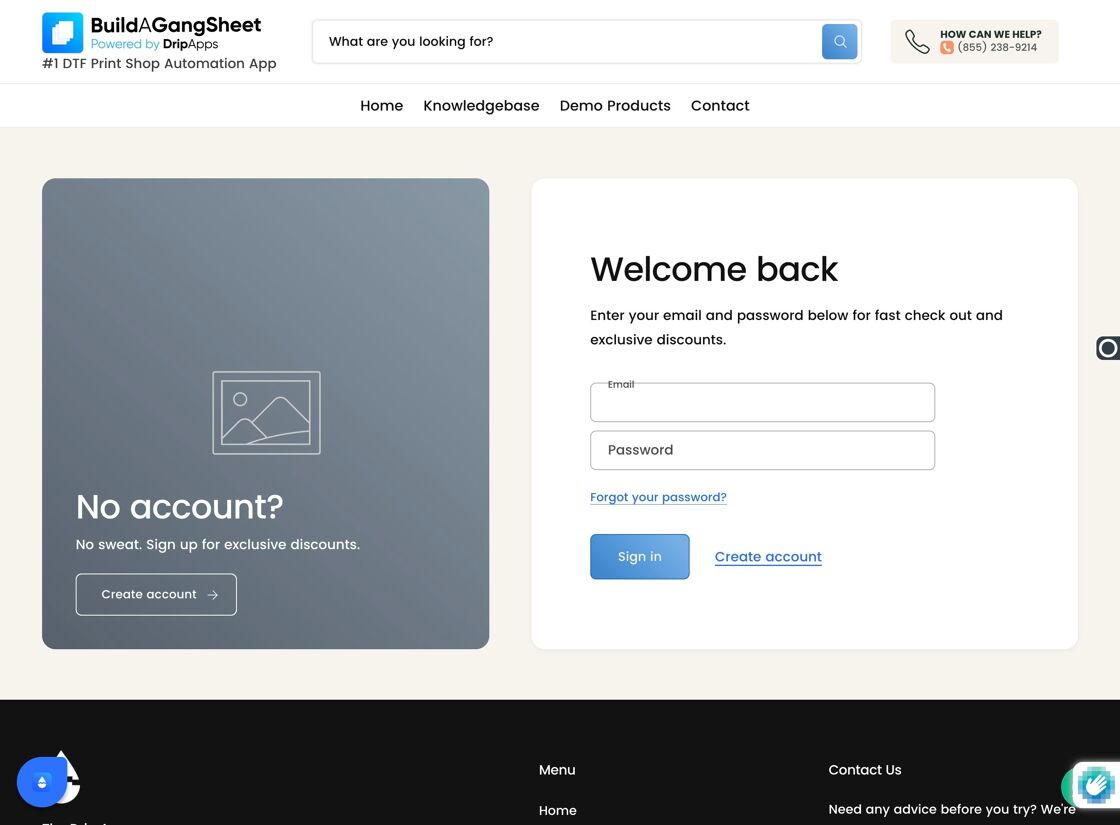 Create or Sign Into Account