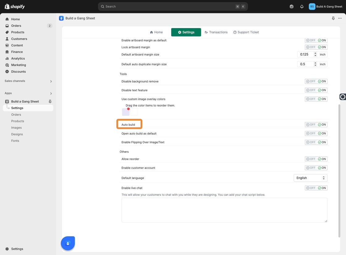 Enable Auto Build