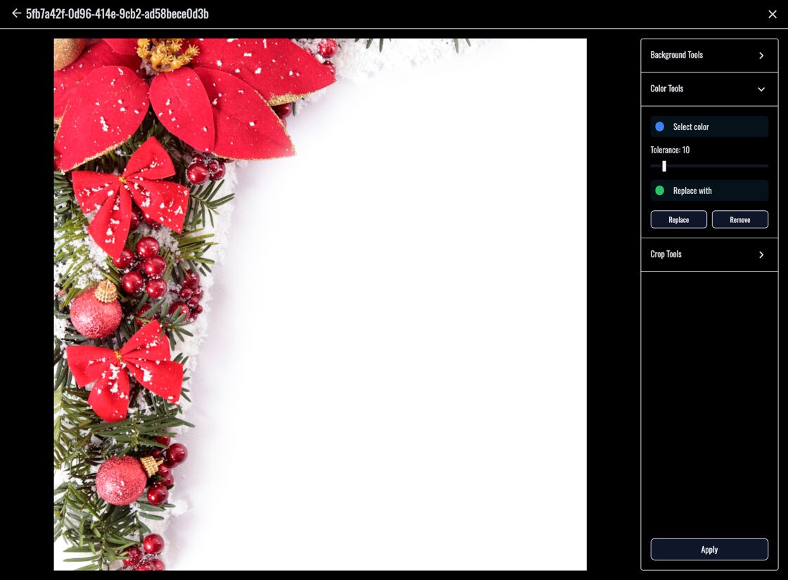 Background Tool Popup
