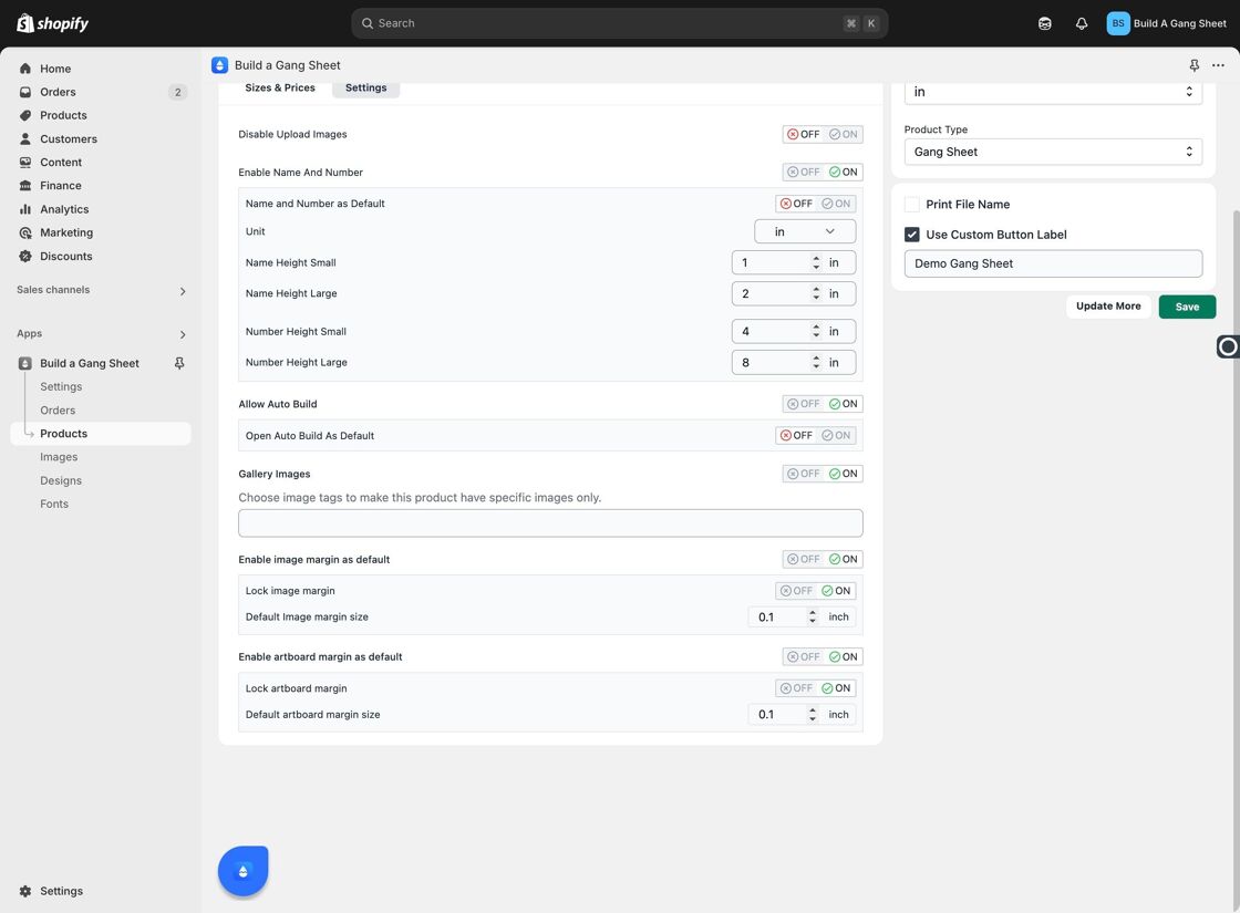 Enable Auto Build in Product Settings