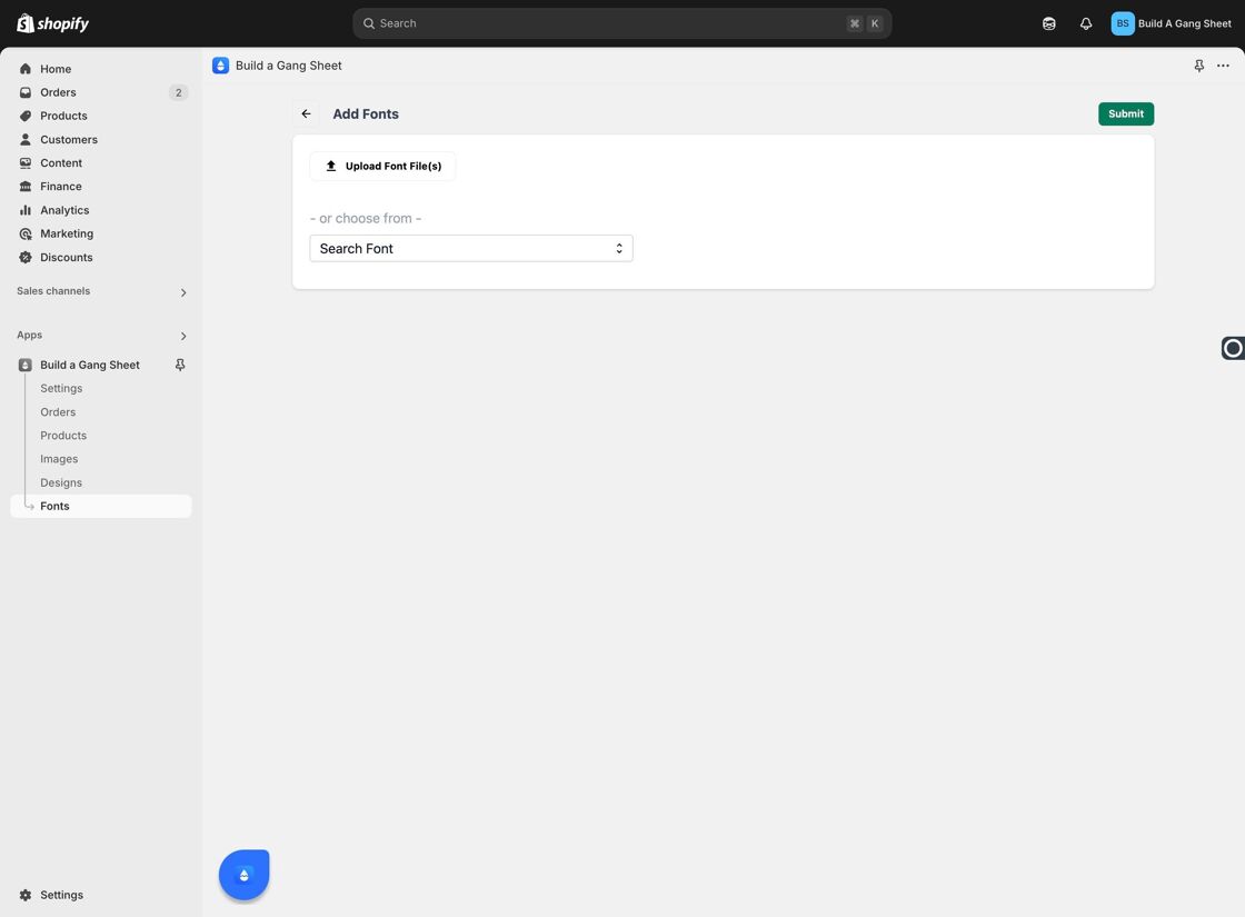 Open Fonts Settings