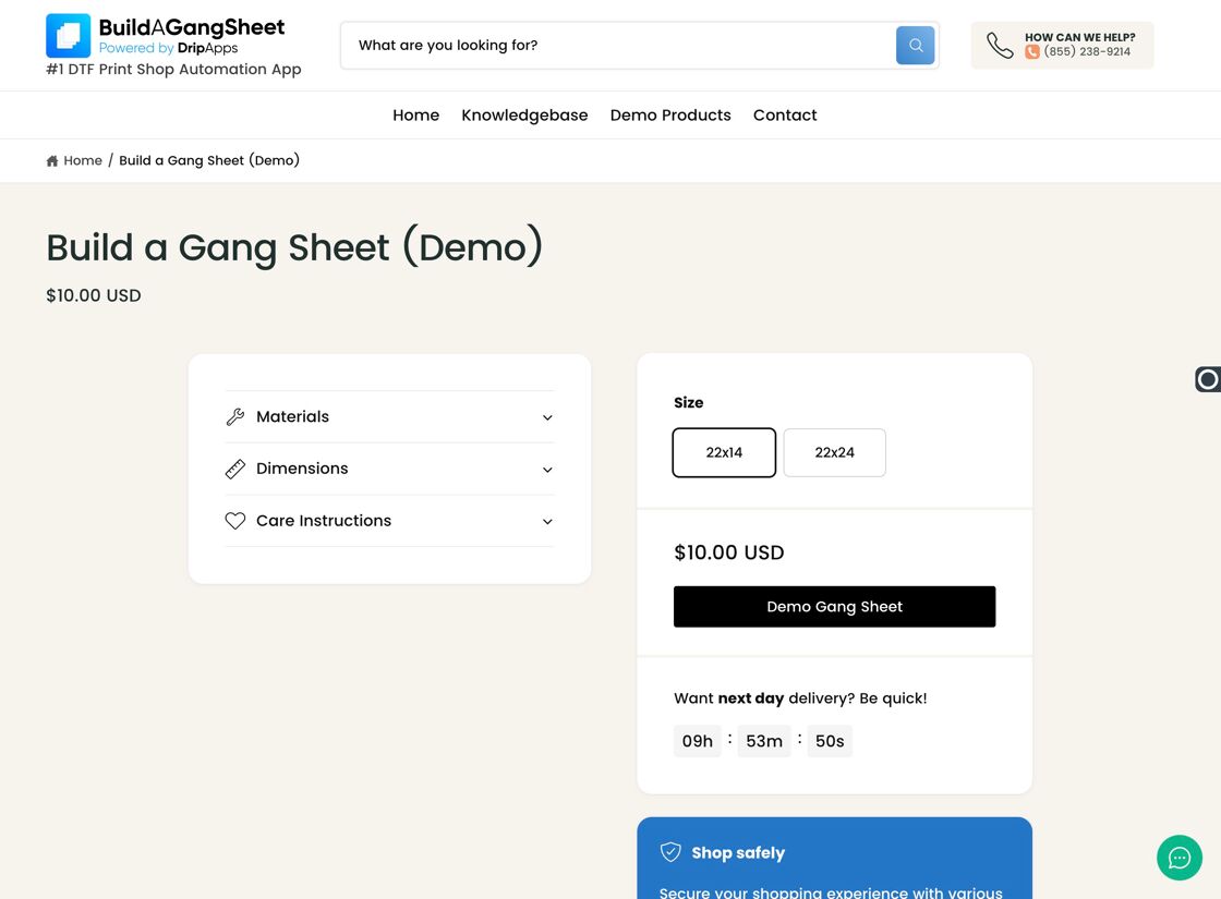 Builder Button Visible