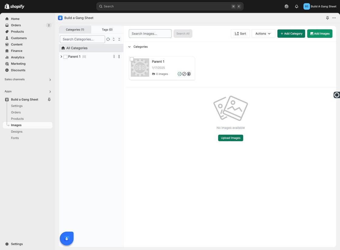 Add Images to Category