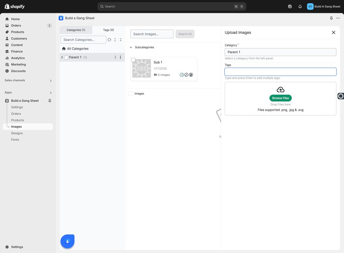 Bulk Upload Images