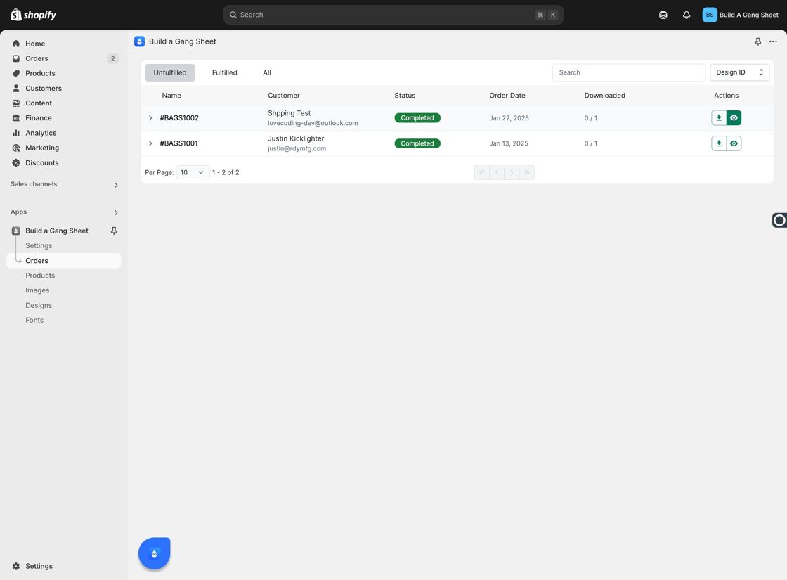 View in Shopify