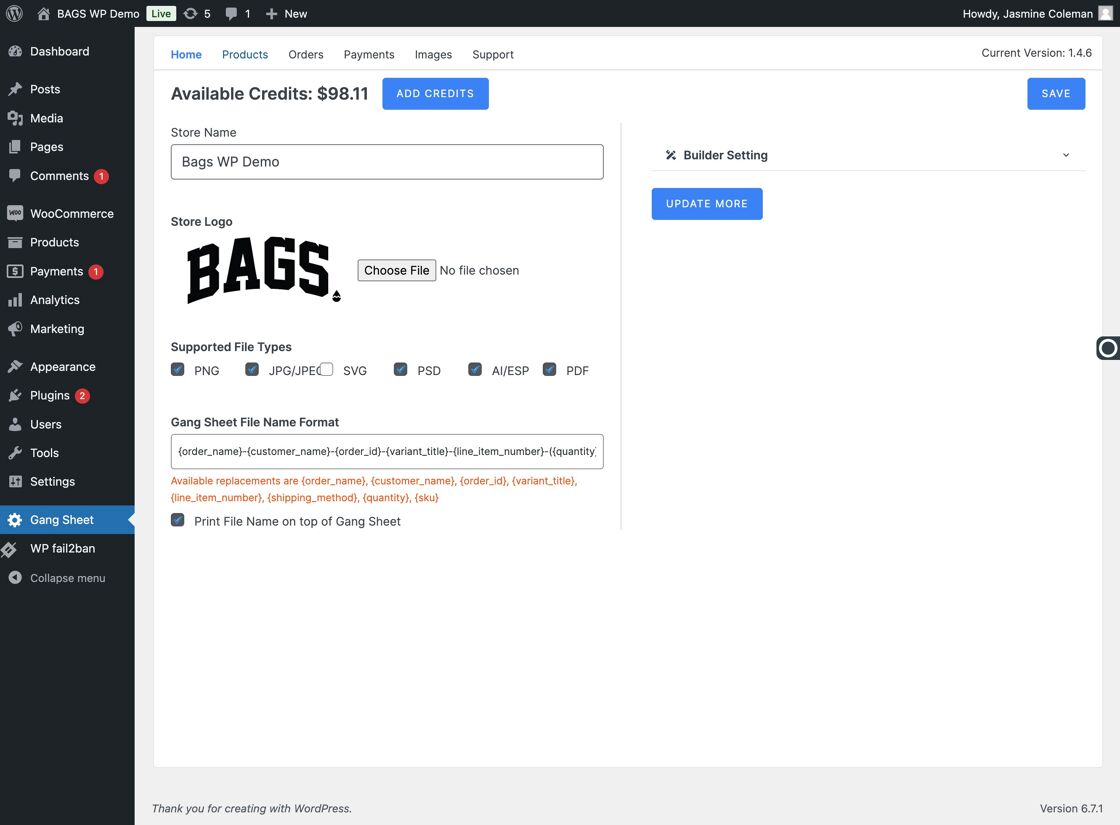 WooCommerce Products Tab