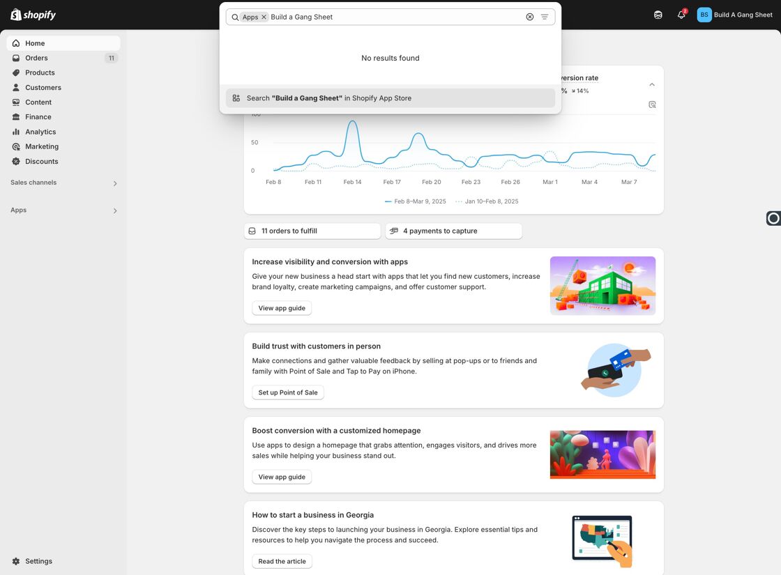 Search for Build A Gang Sheet app