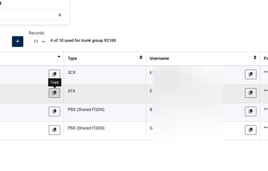 location in the voxtelesys portal to copy the ata registration domain
