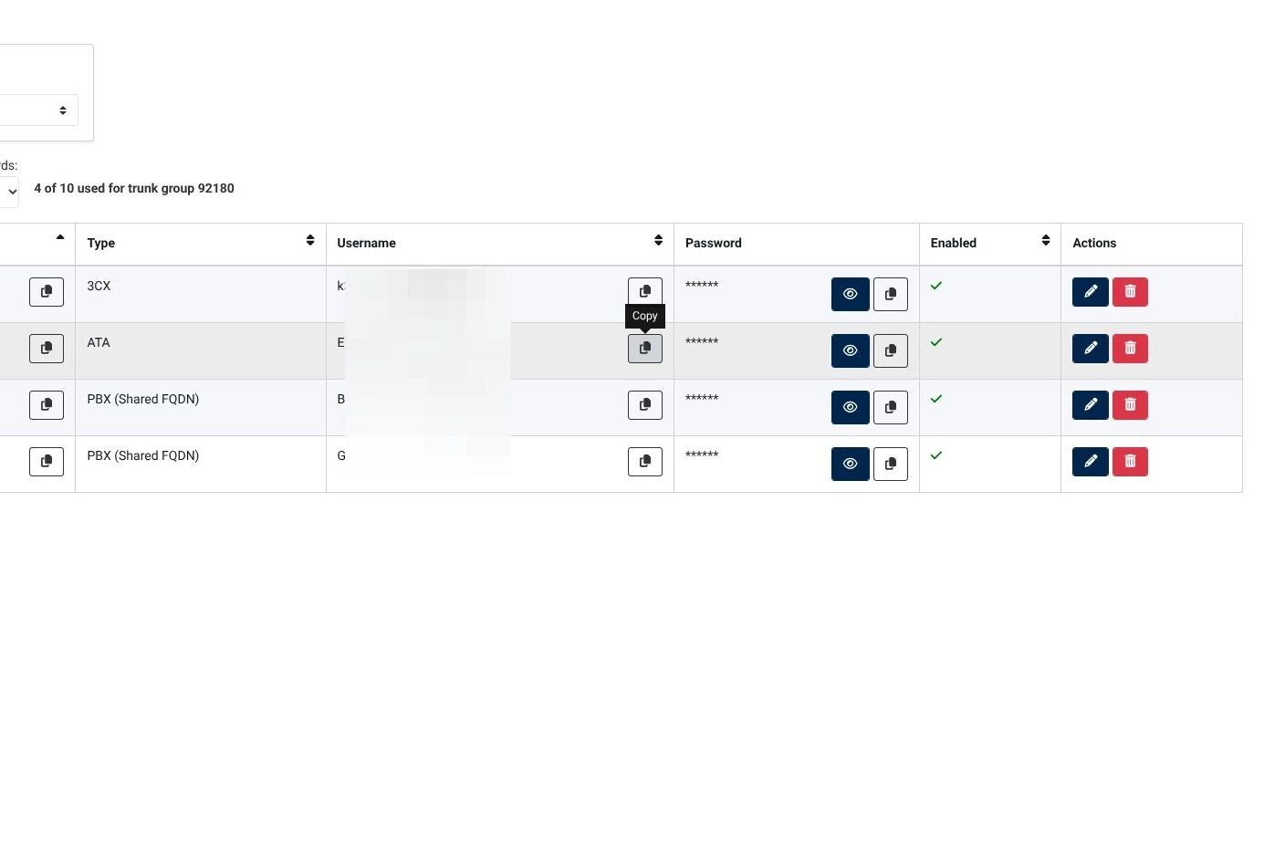 username location in the voxtelesys portal