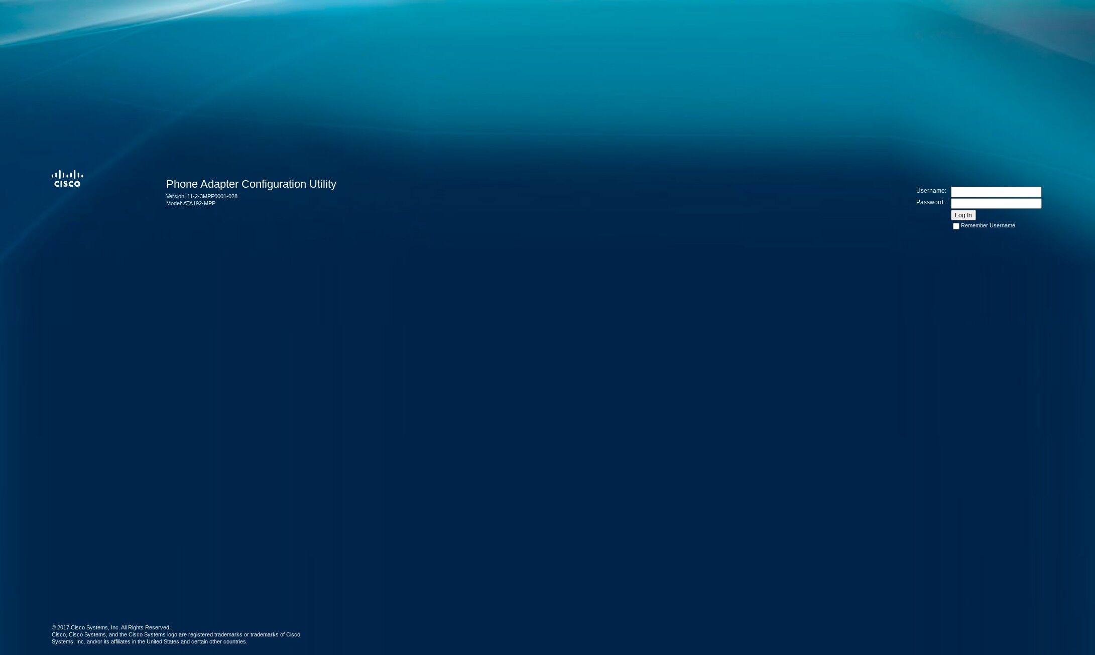 Cisco web interface