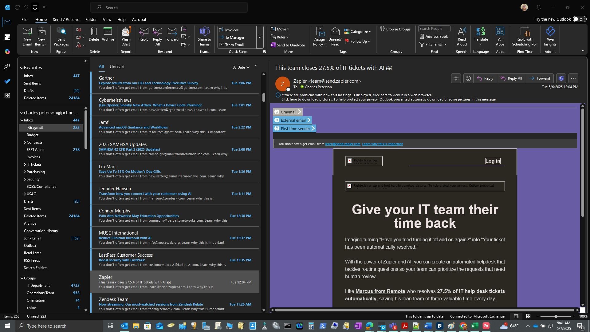 Article - Approving Graymail in Outlook