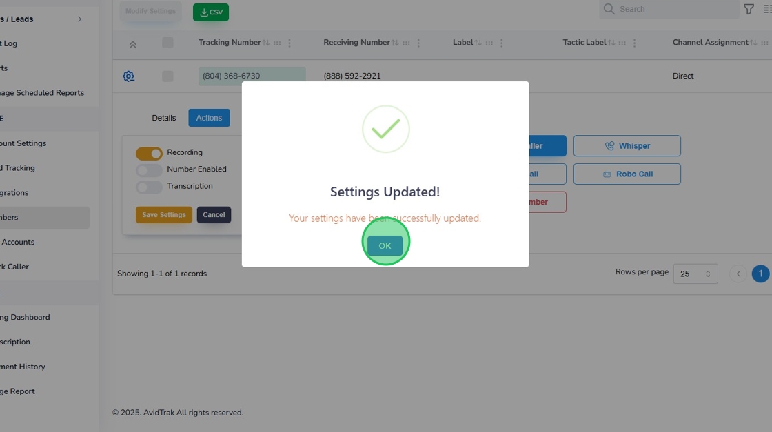 Avidtrak Pre-amble / Caller Greeting