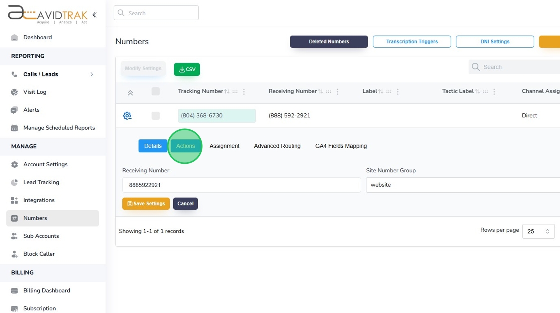 Avidtrak Whisper Feature