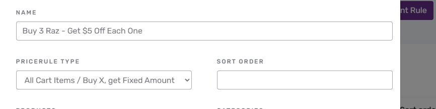 Discount Type Screenshot