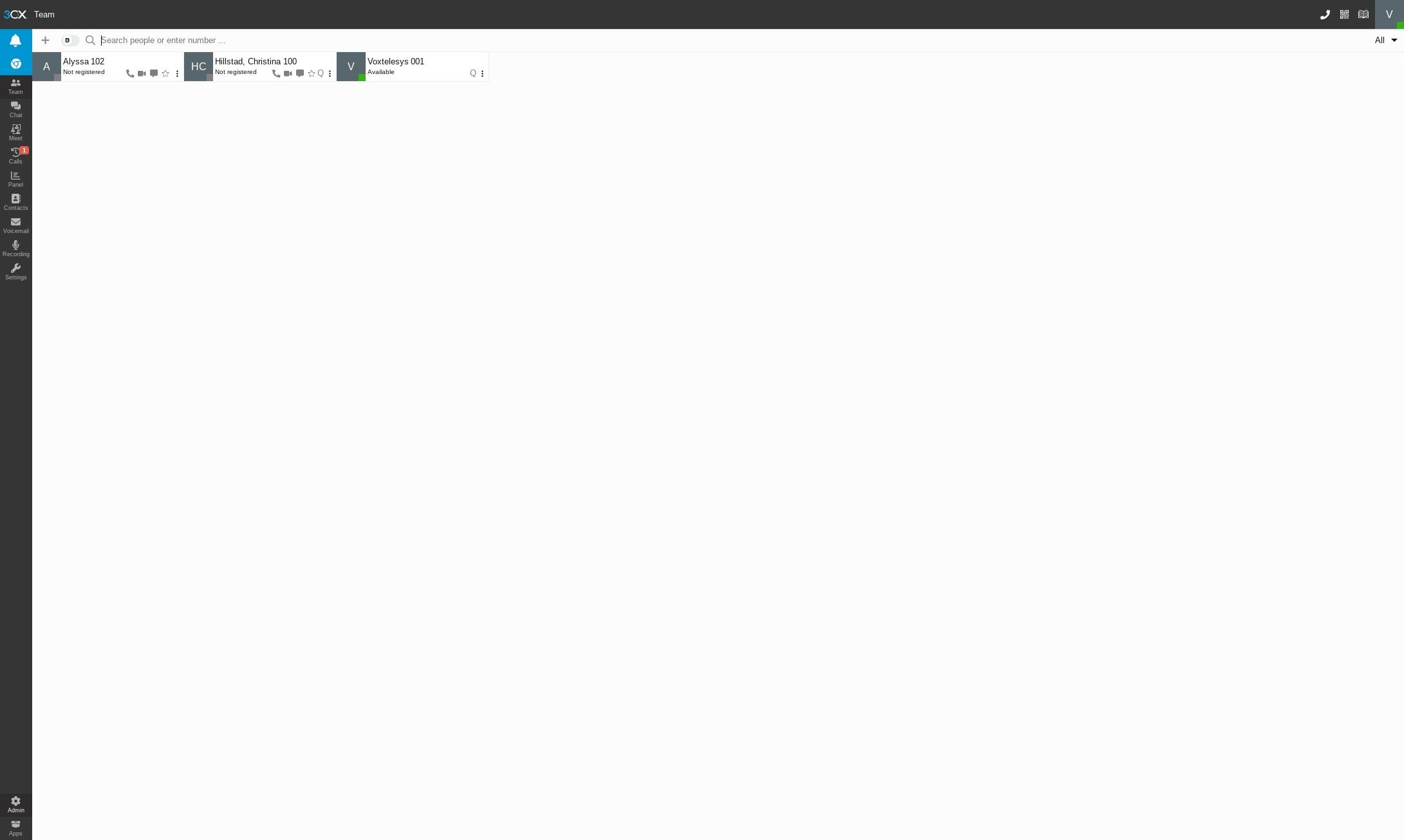 admin gear in 3CX