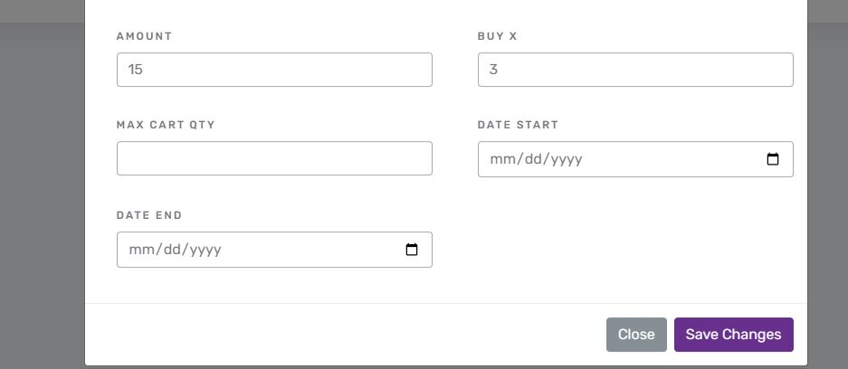 Discount Conditions Screenshot